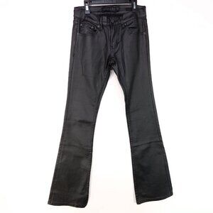 Wornstar Jeans Mens 28x32 Black Hellraiser WX Bootcut Rockstar Wax Denim